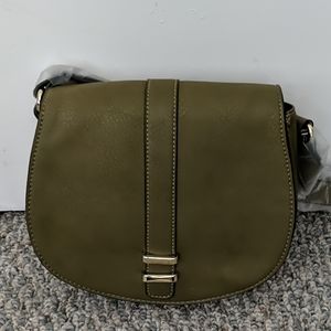 Leather shoulder handbag